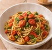 Macarrão integral com legumes